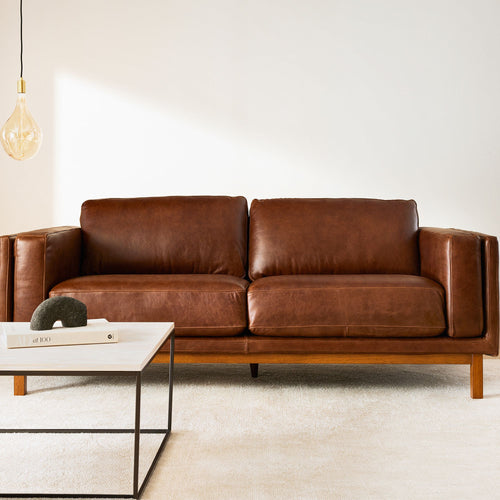 Dekalb Leather Sofa (68"–96")