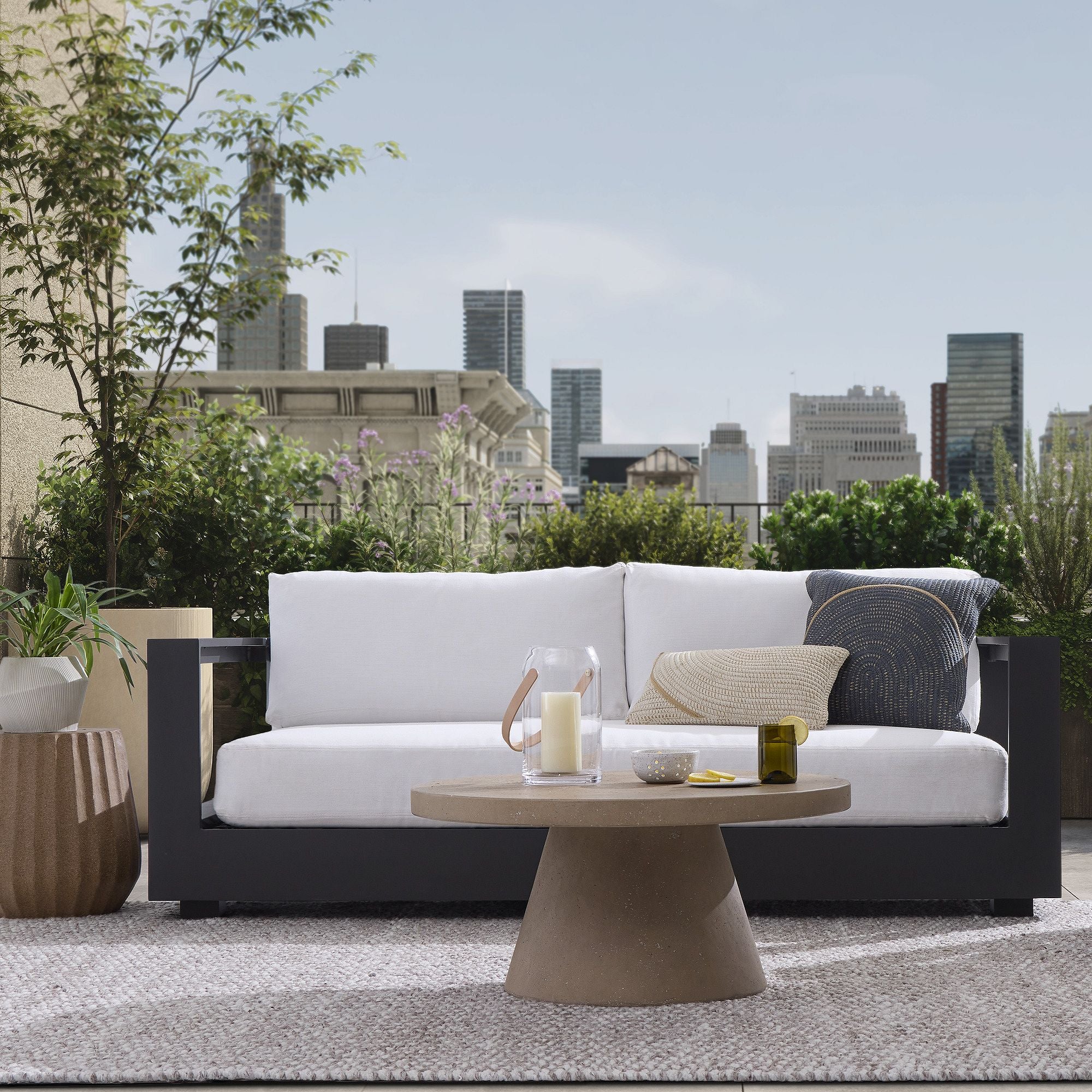 Telluride Aluminum Outdoor Sofa (83")